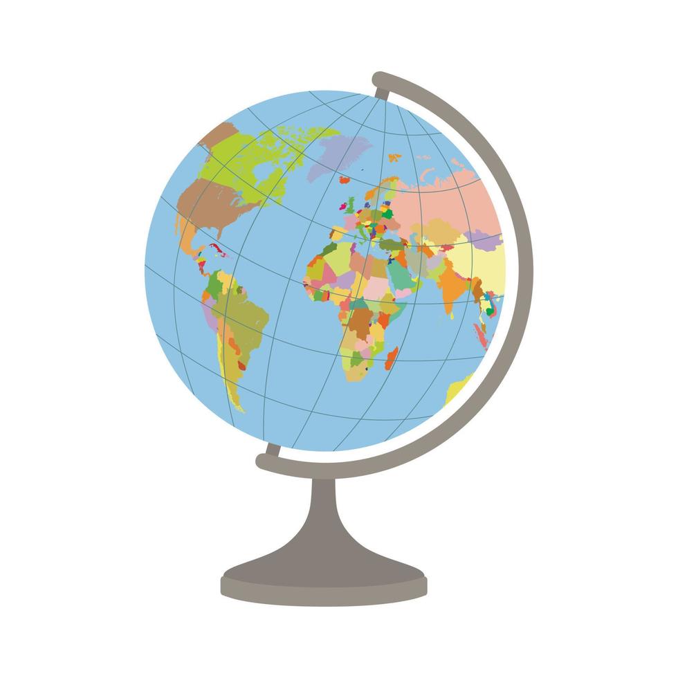 World globe on a stand. vector