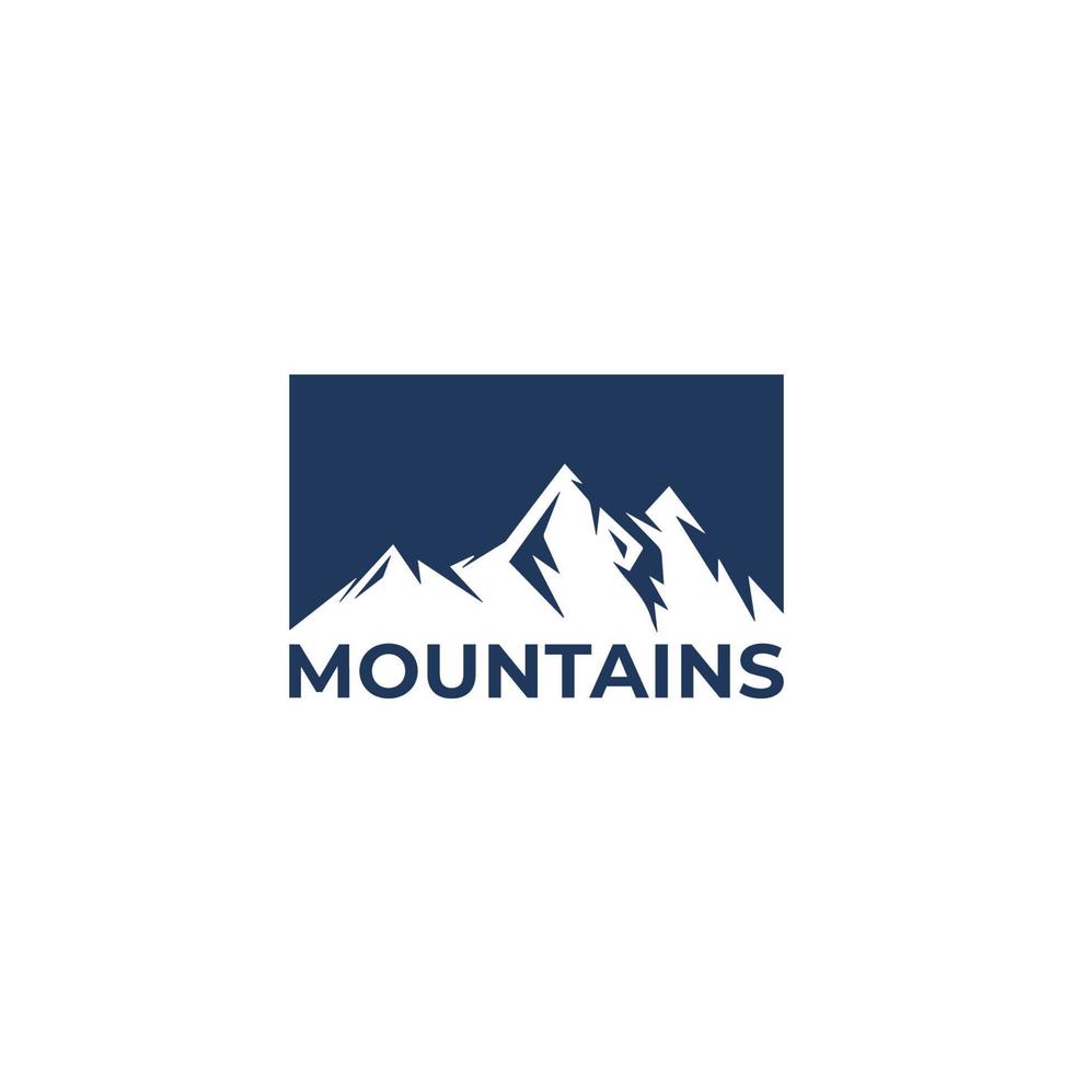 Vector mountain logo design