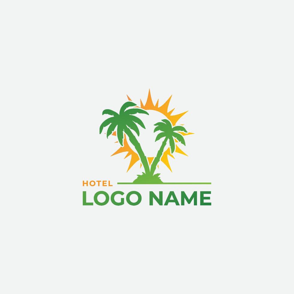 Vector beach logo design vector template