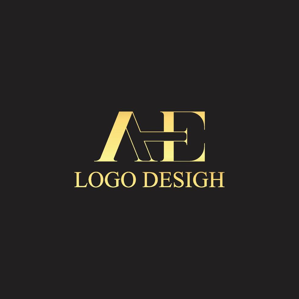 Logo design initial letter AE for business or personal with a creative concept vector