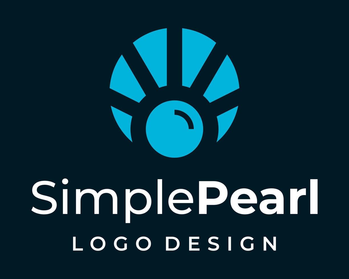 diseño simple del logotipo del océano de perlas. vector