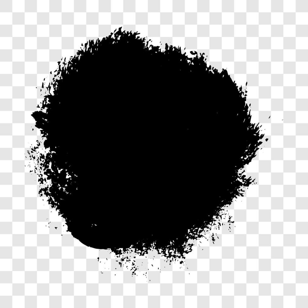 trazo de pincel grunge negro. mancha de tinta de pincel. mancha de tinta aislada vector