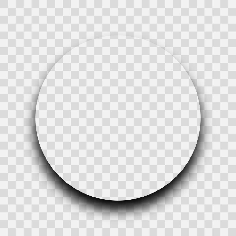 Dark realistic shadow. Circle shadow isolated vector