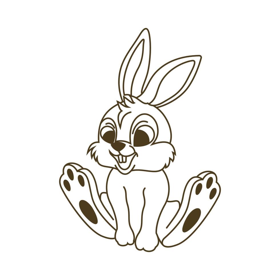 Rabbit vector icon illustration design