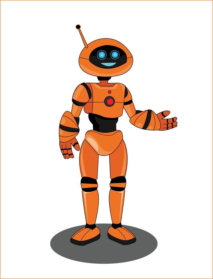 humanoid robots vector illustration for logo