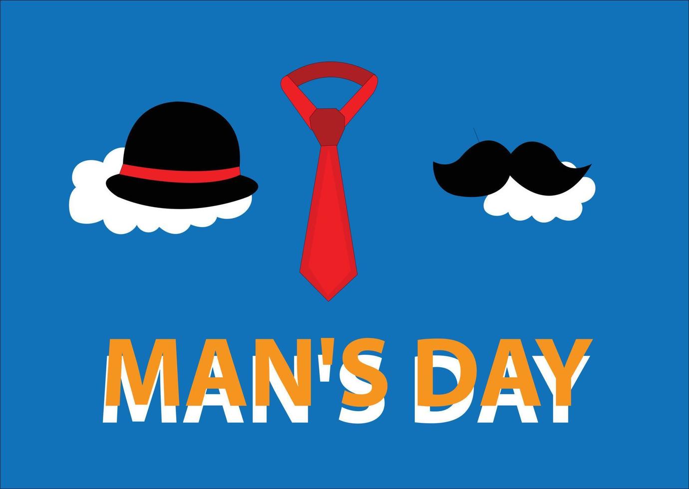 Man's Day poster vector illustration on background