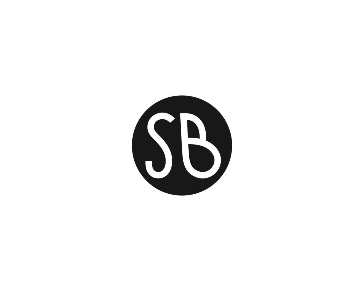 vector de diseño de logotipo de letra creativa sb