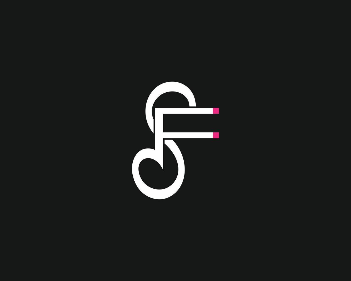 Unique SF letter logo design vector
