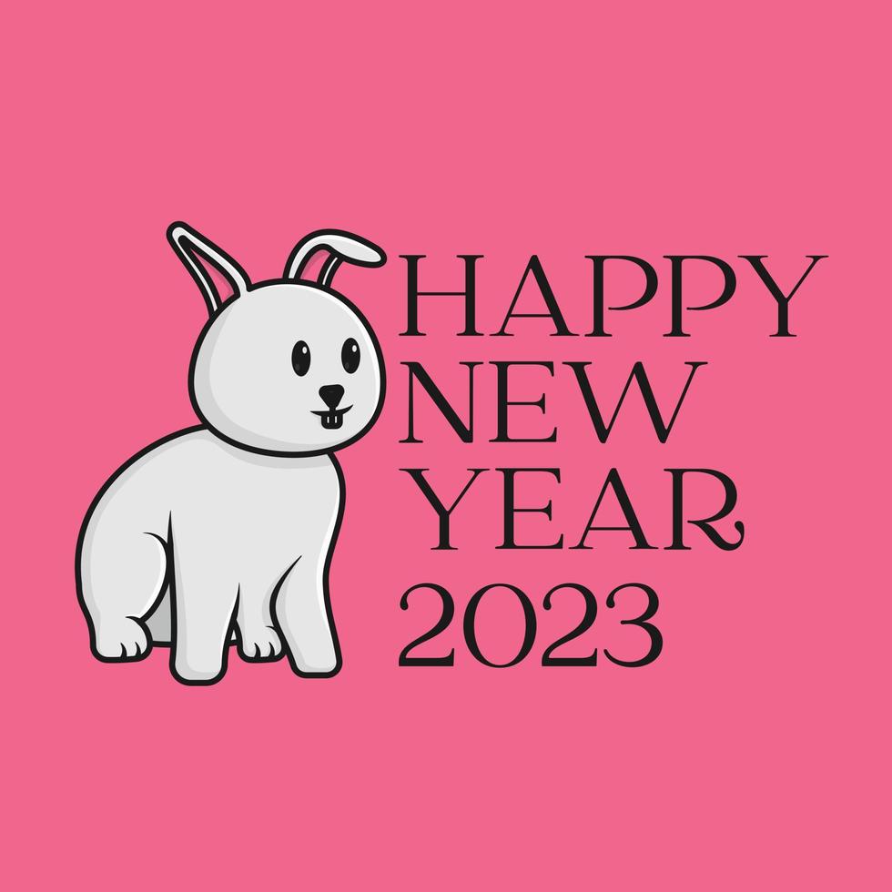 Creative concept of 2023 Happy New Chinese Year design. vector