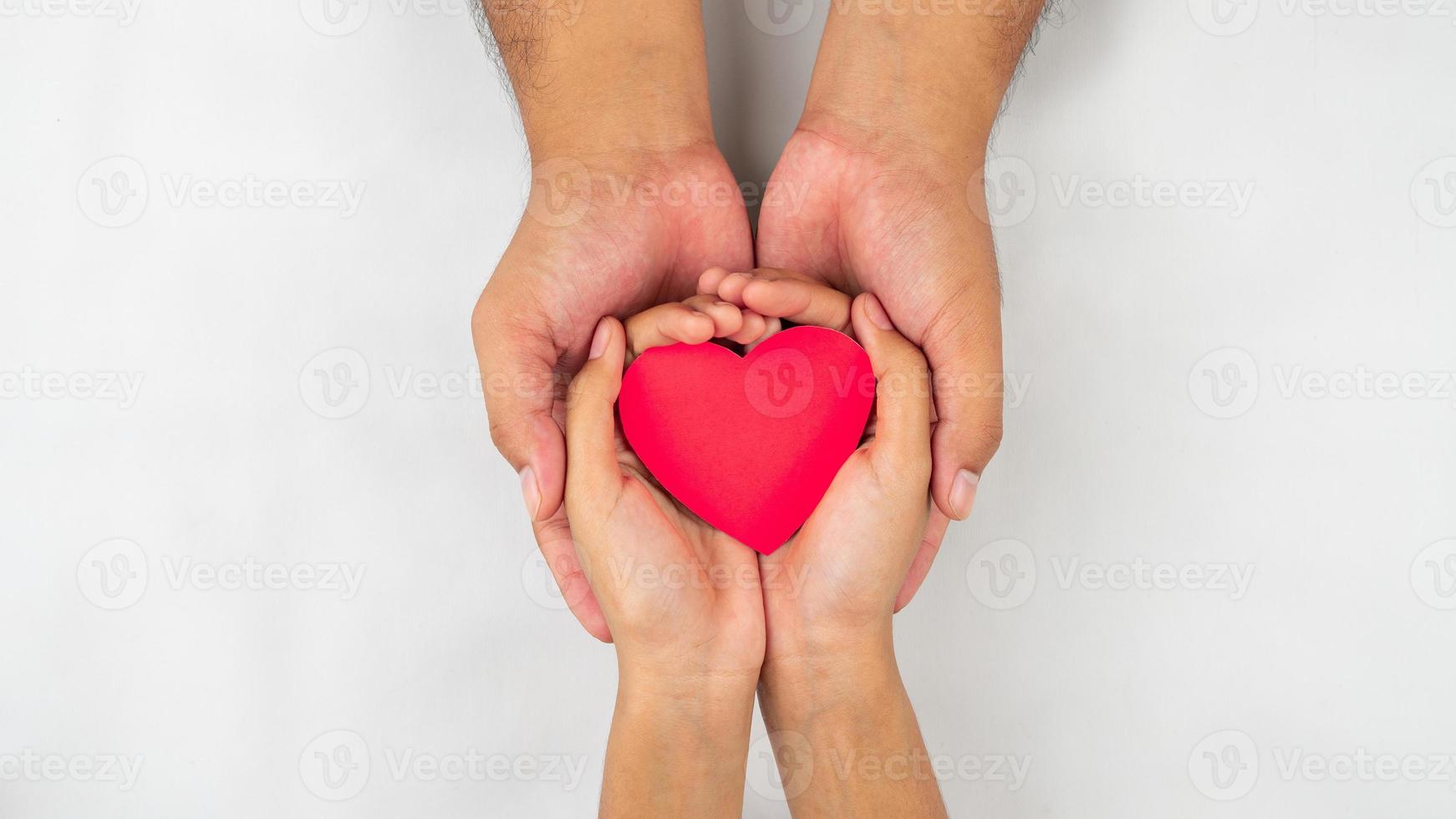 Lovers give heart to their partner concept for romantic background photo