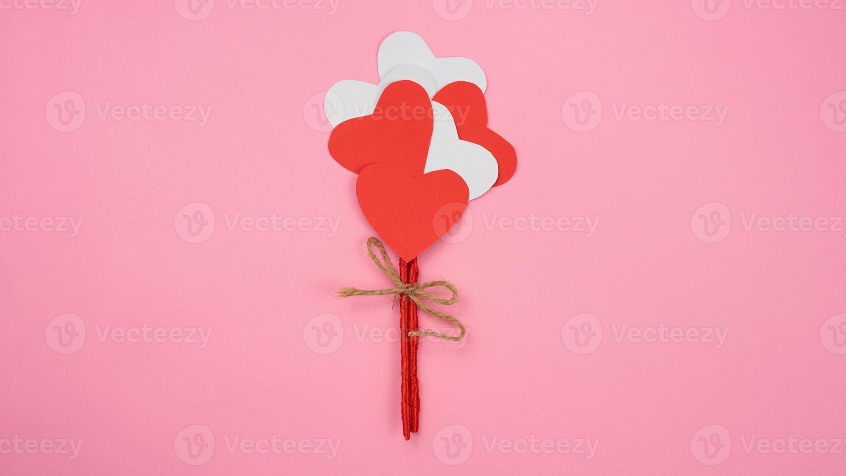 Balloon hearts strapped for valentine design elements photo