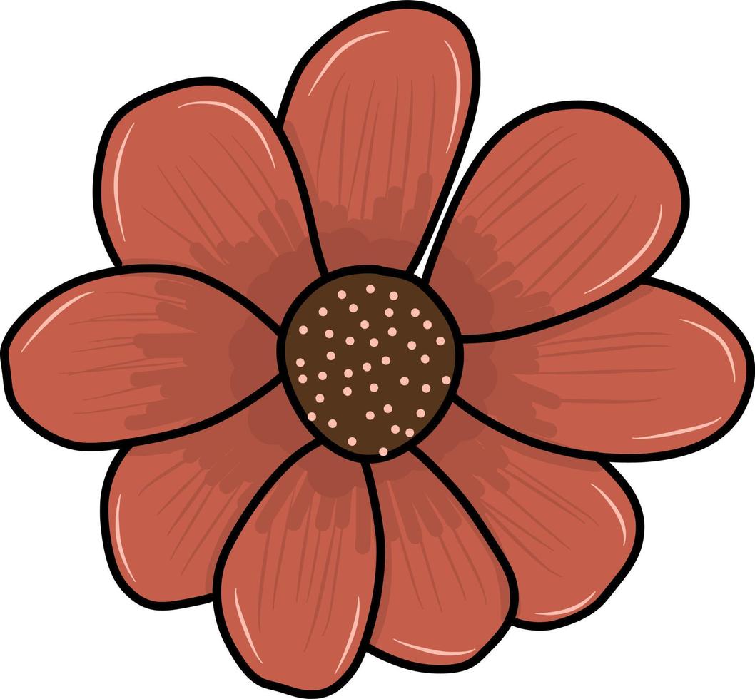 flor floreciente ilustración de dibujos animados vector