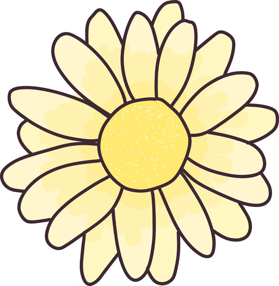 Blooming flower cartoon illustration vector