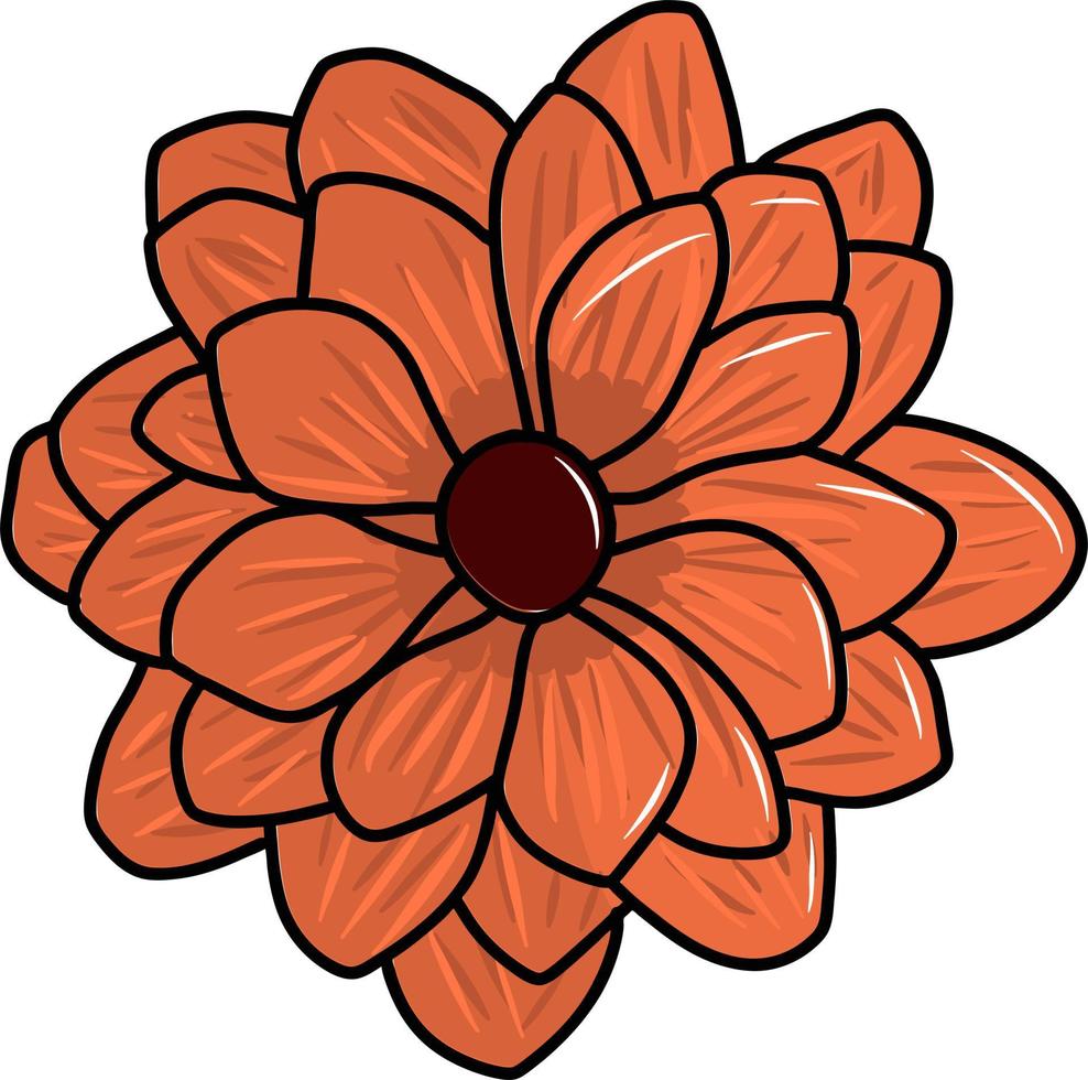 flor floreciente ilustración de dibujos animados vector