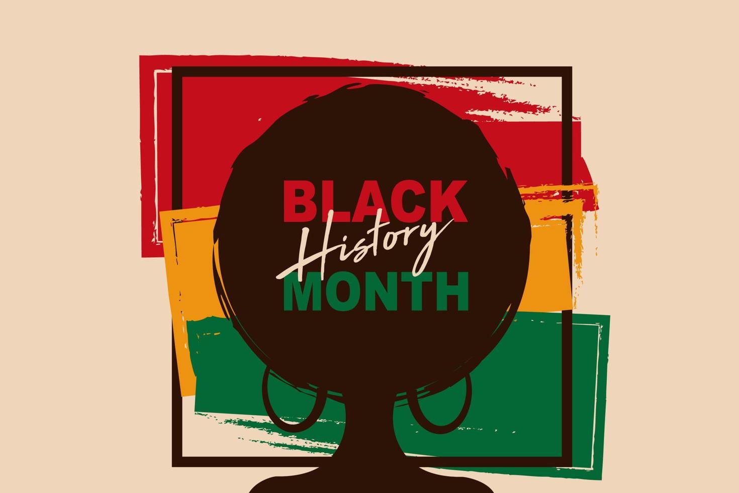 National Black History Month. Holiday concept. Template for background, banner, card, poster with text inscription. African American History. Celebrated annually in February in the USA and Canada vector