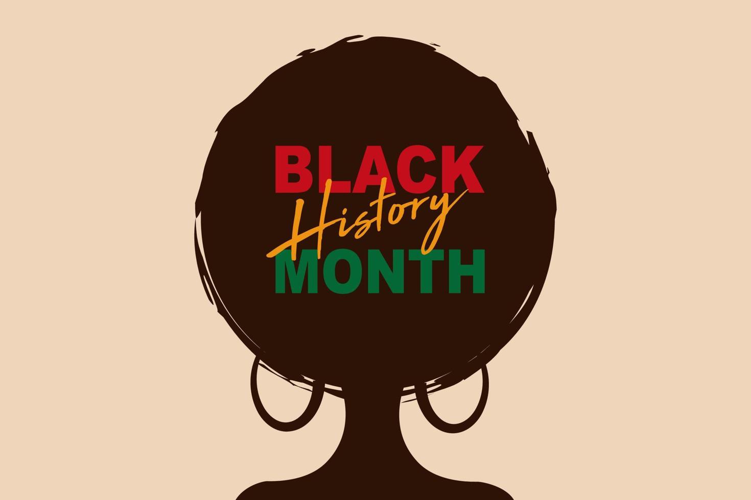 National Black History Month. Holiday concept. Template for background, banner, card, poster with text inscription. African American History. Celebrated annually in February in the USA and Canada vector
