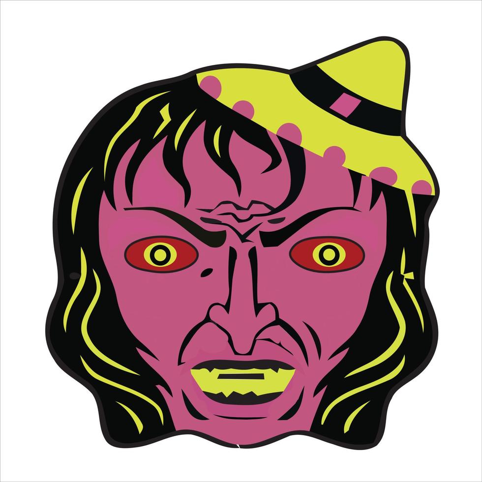 Horror coloring page.illustration vector. vector