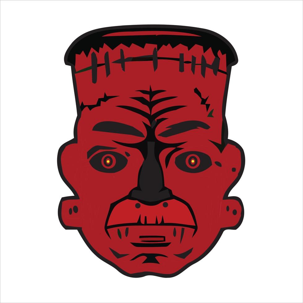 Horror coloring page.illustration vector. vector