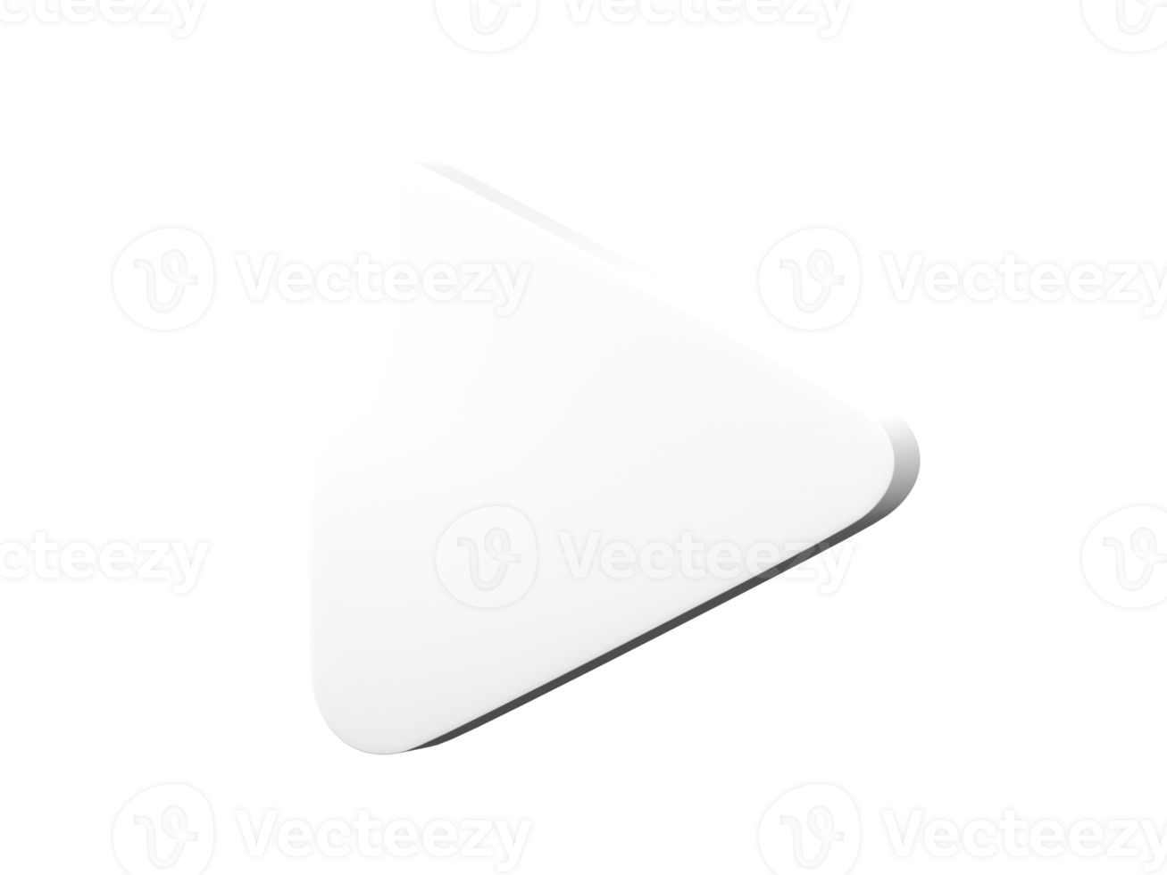 Botão de reprodução de vídeo 3D isolado no formato de arquivo png de fundo transparente.