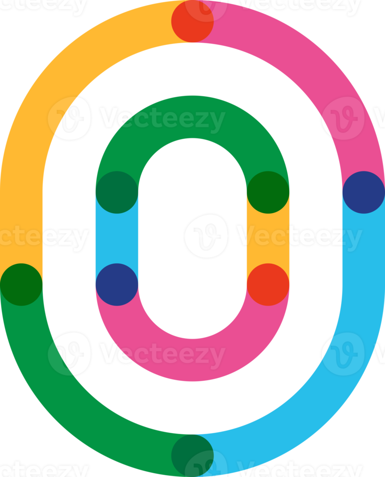 Alphabet line color font png