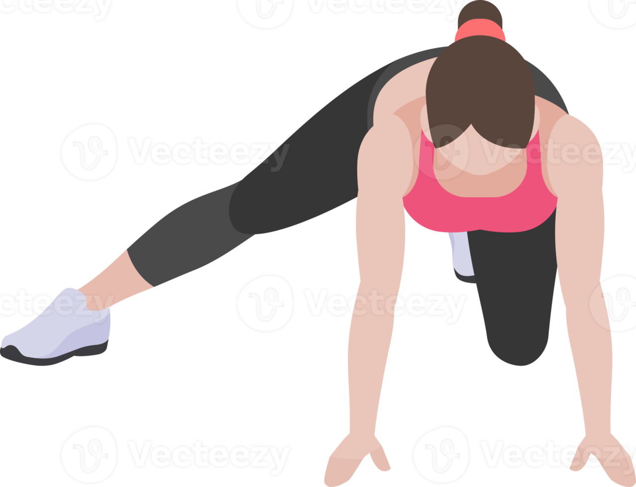 woman workout exercise png