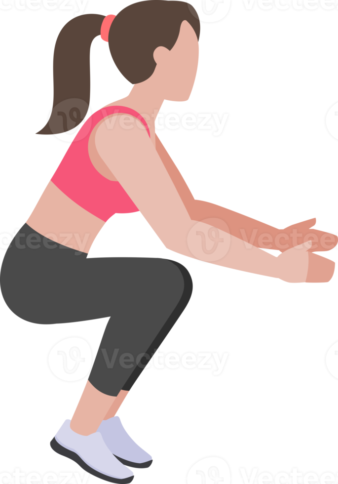 ejercicio de entrenamiento de mujer png