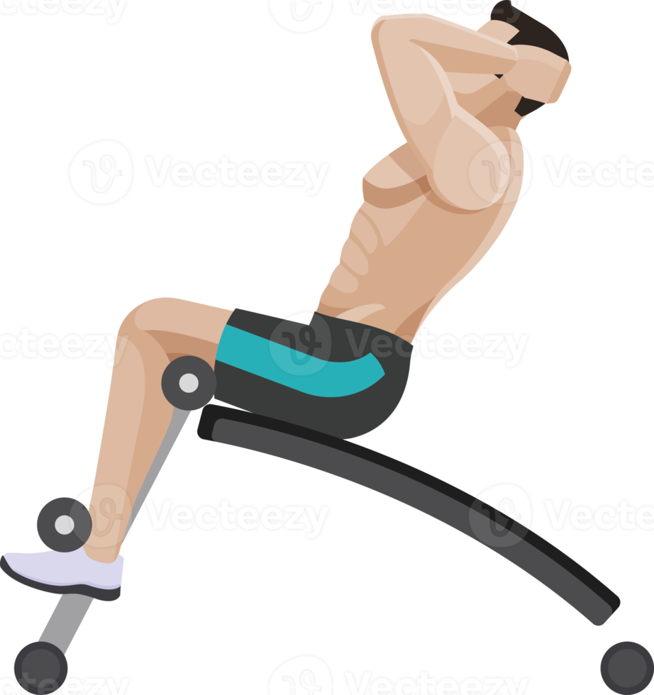 Men exercise illustration png