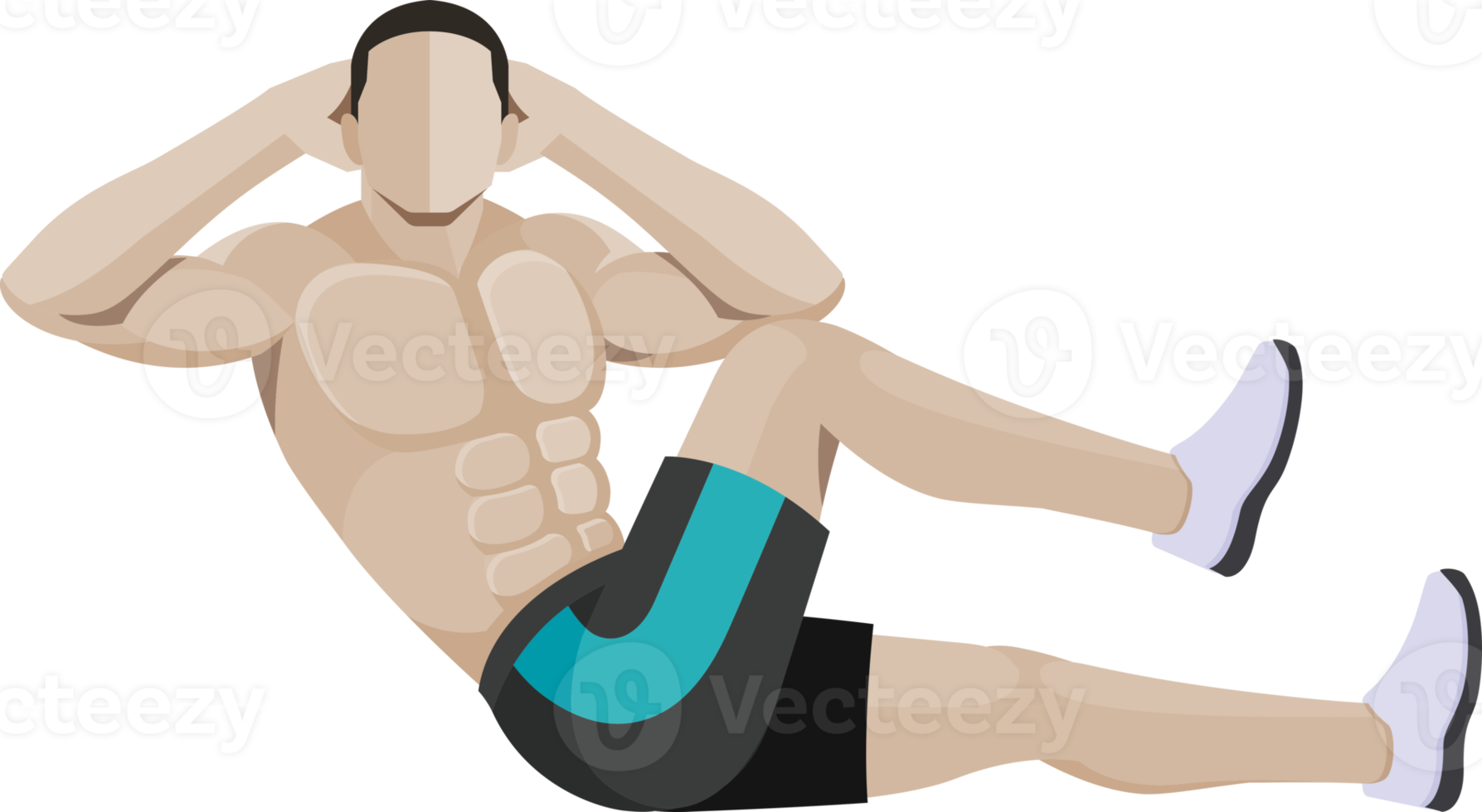 Men exercise illustration png