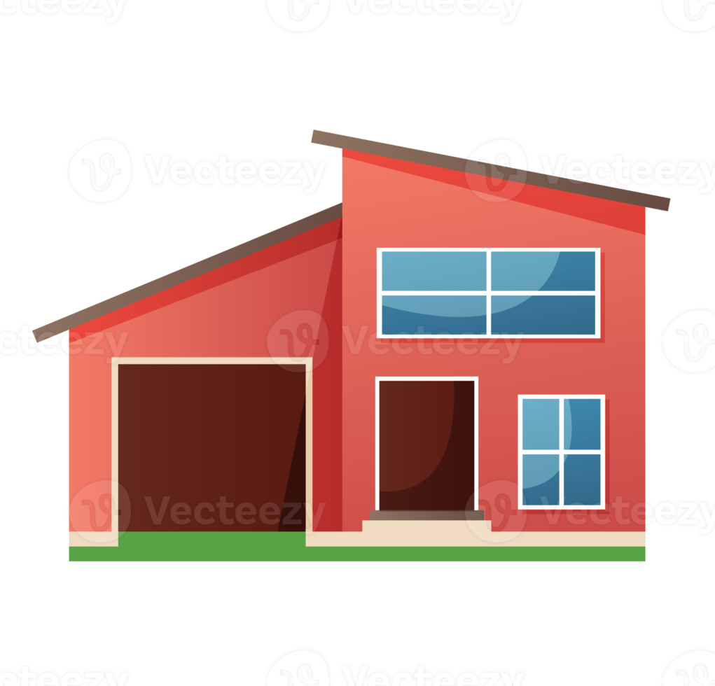 residential houses exterior flat style png