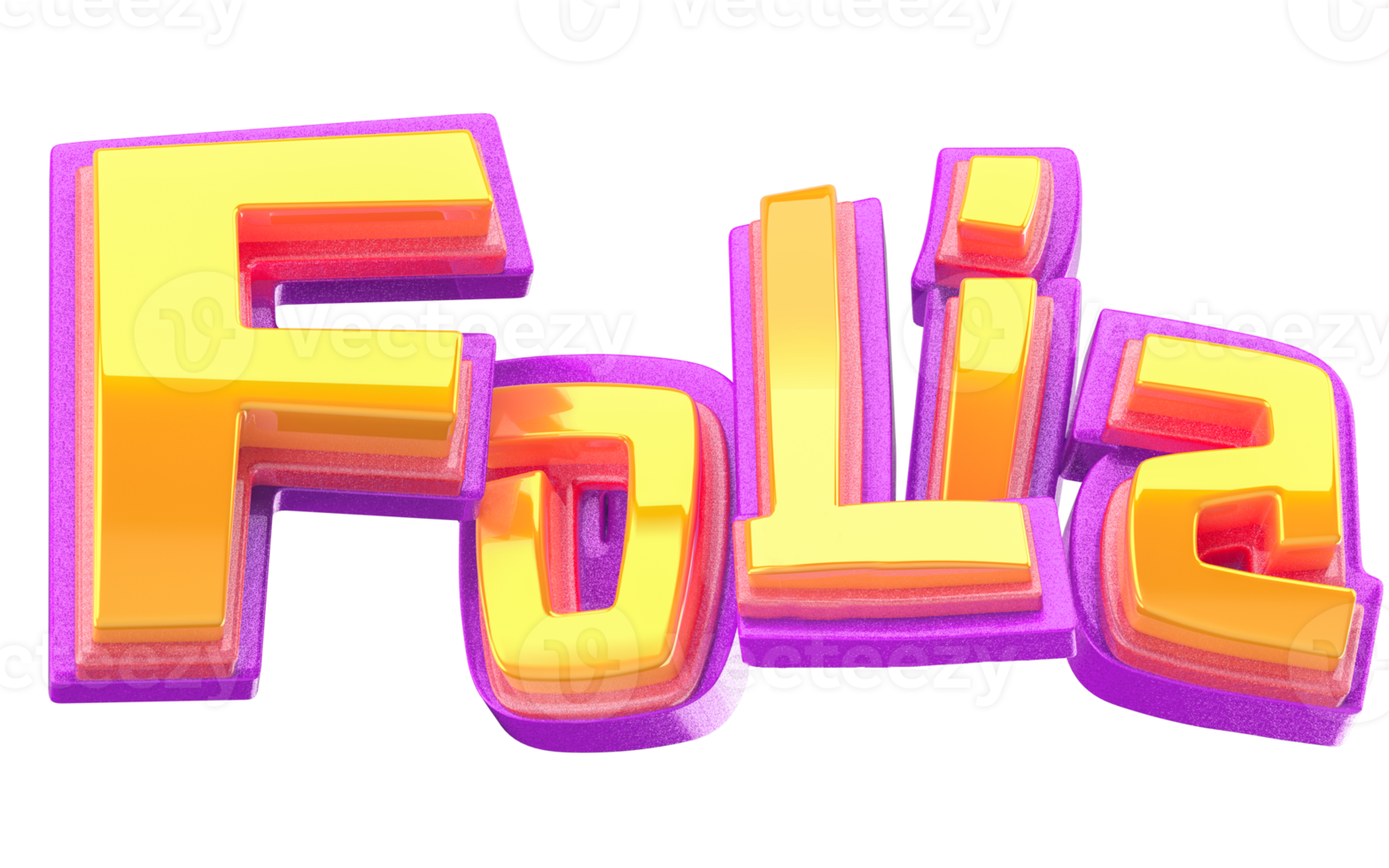 CARNIVAL FOLIA 3D TEXT BRAZIL png