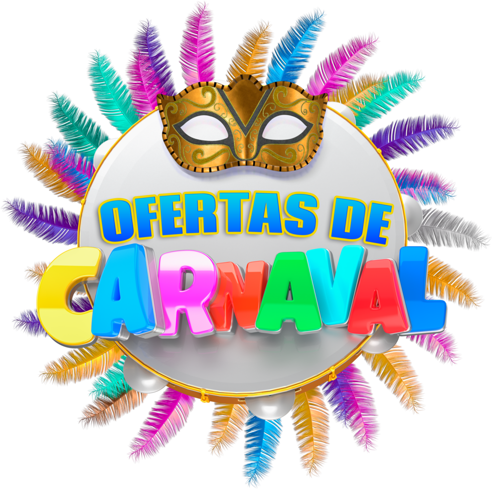 Karneval bietet 3D-Text-Tamburin Brasilien png