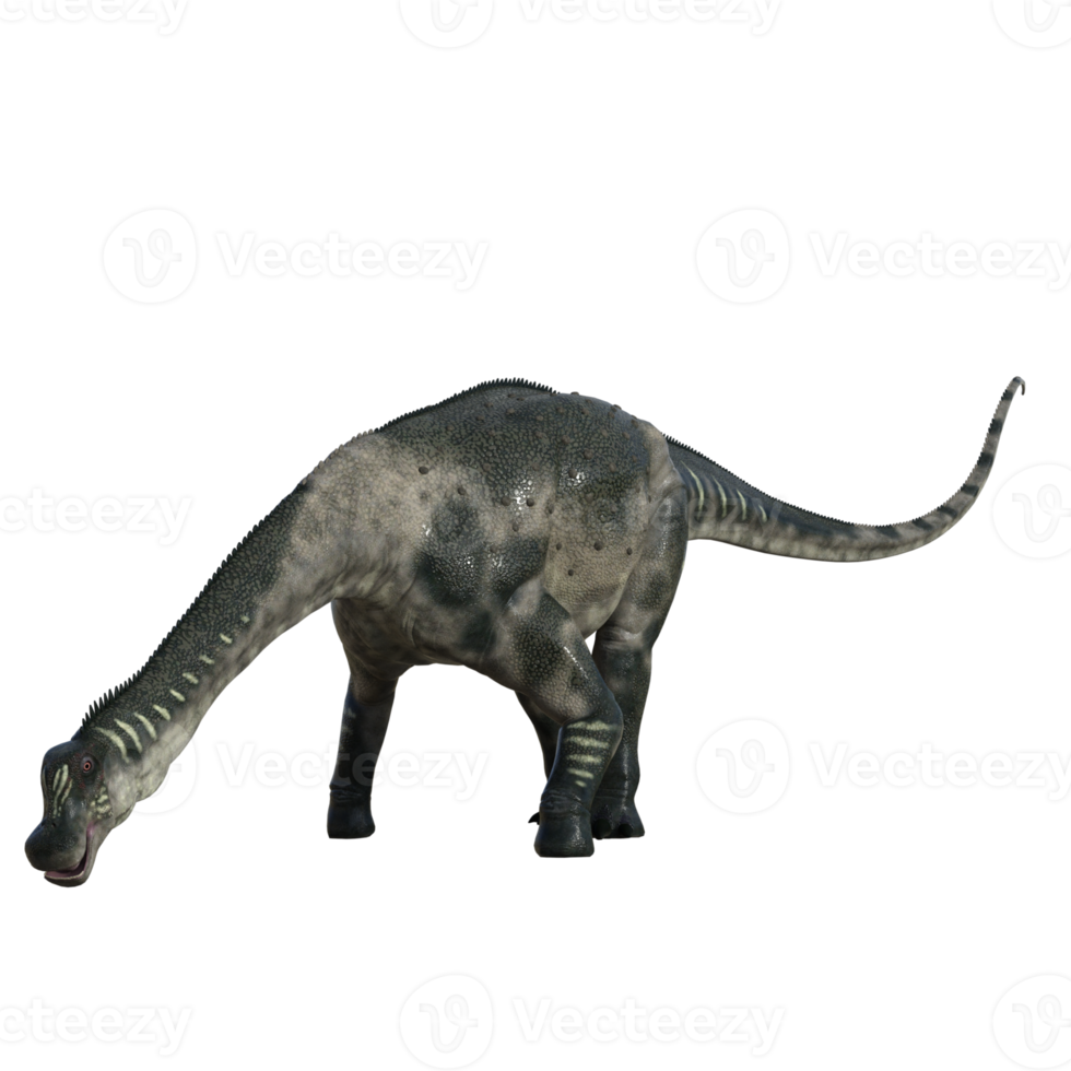 antarctosaurus dinosaurio aislado 3d hacer png