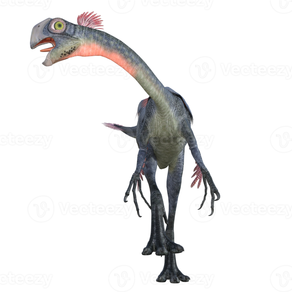 dinosaure gigantoraptor rendu 3d isolé png