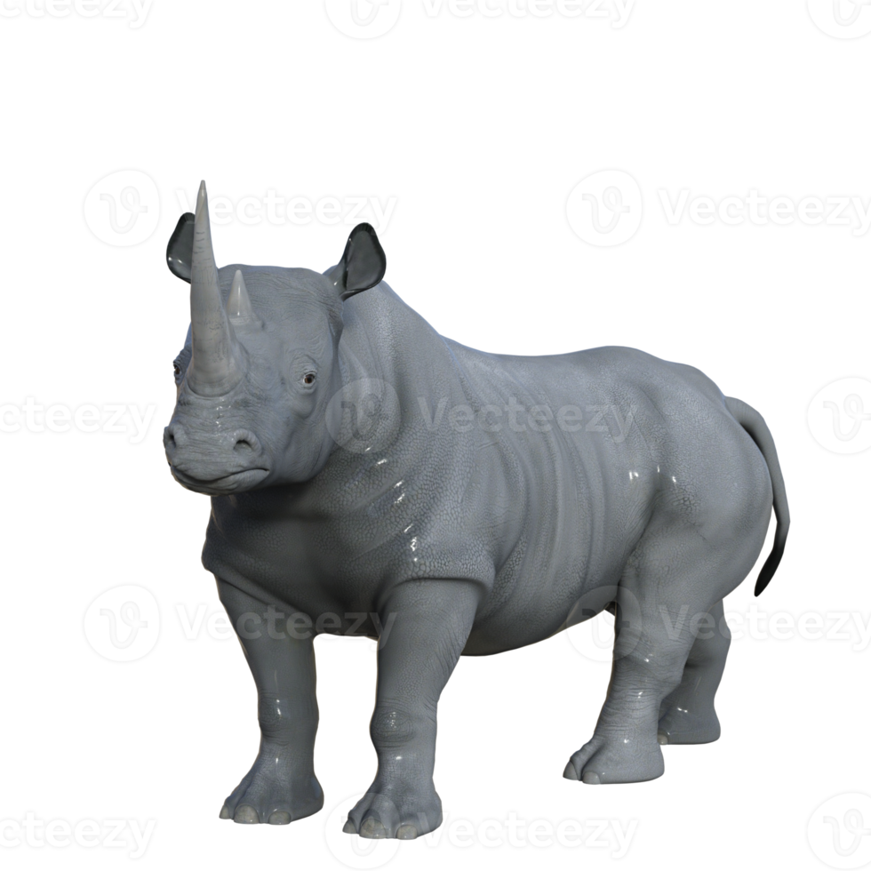 neushoorn geïsoleerd 3d geven png