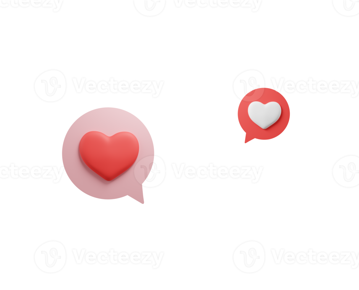 Valentine day with heart shape floating, various red heart soft body. png