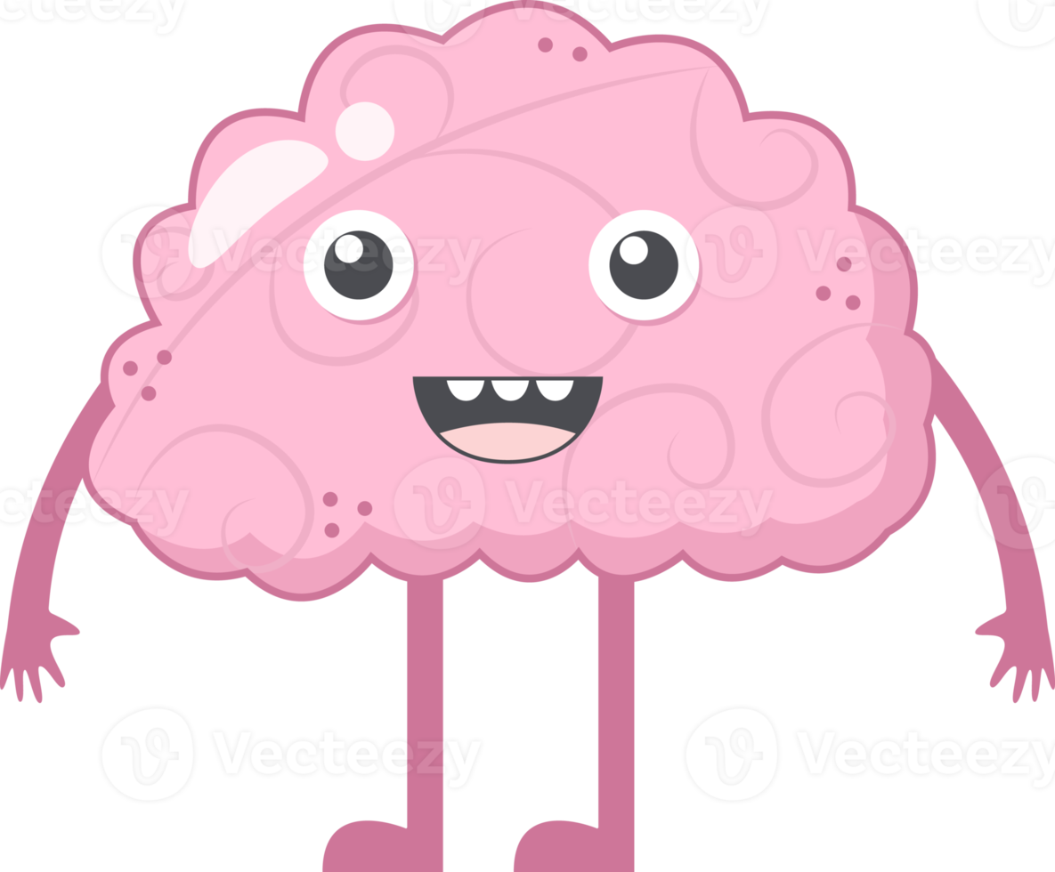 Brain of human . Cartoon characters . png