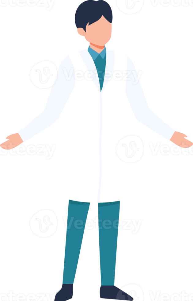 médecin ou scientifique. personnage de dessin animé . png