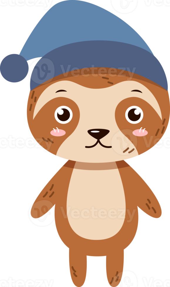 Sloth cartoon characters with clothes png