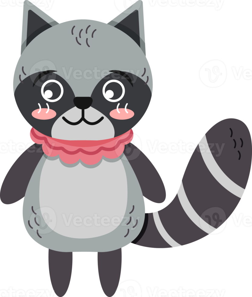 Raccoon cartoon characters with clothes png