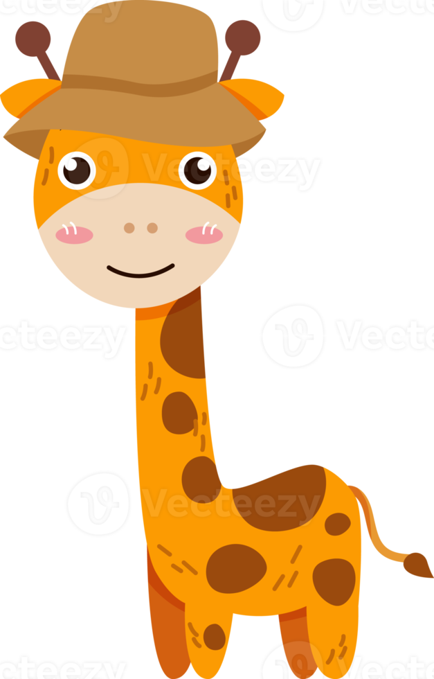 Giraffe cartoon characters with clothes png