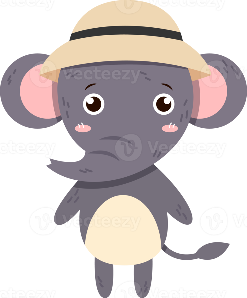 Elephant cartoon characters with clothes png