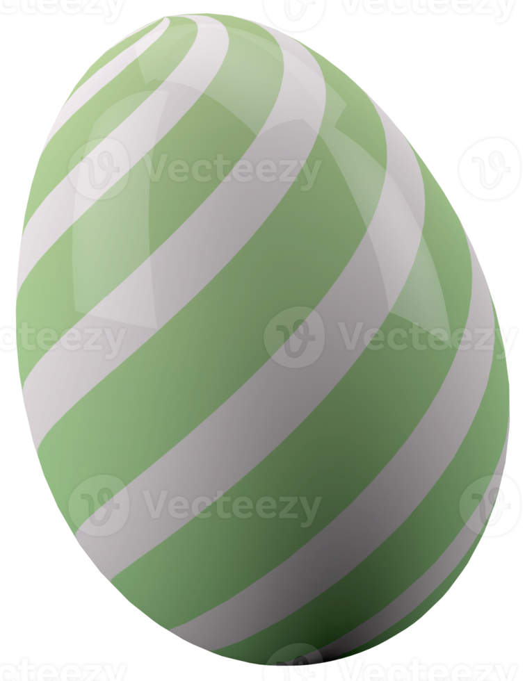 Green easter egg 3d pattern png