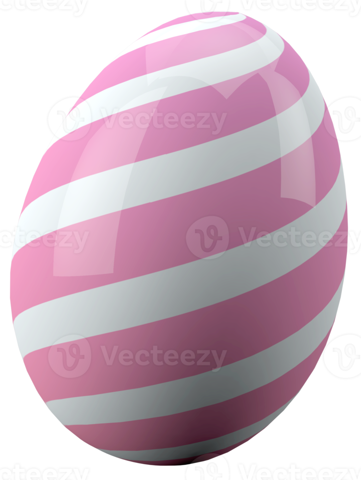 Pink easter egg 3d pattern png