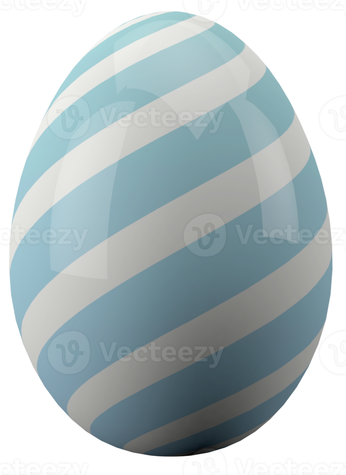 Blue easter egg 3d pattern png