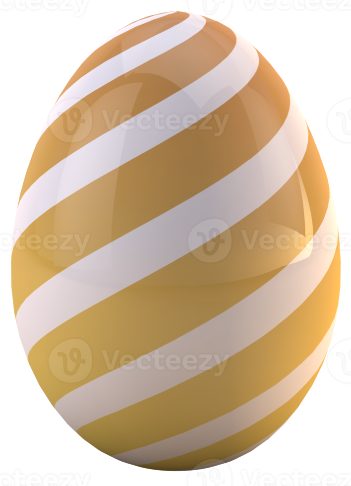 Yellow easter egg pattern isolated png