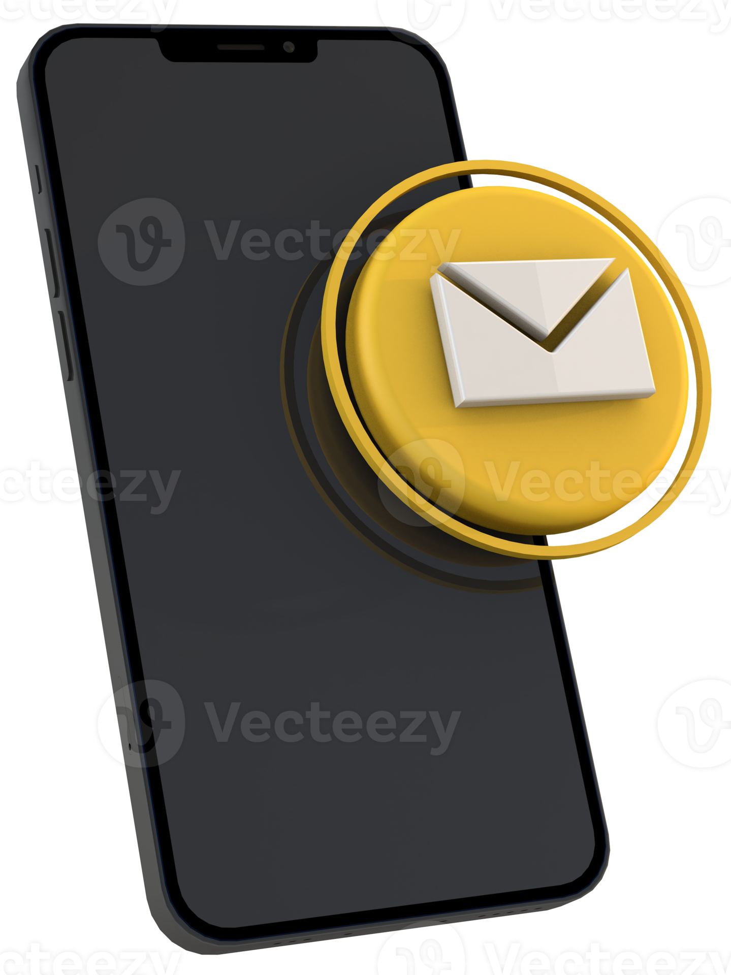 3d email with smartphone 18972240 png