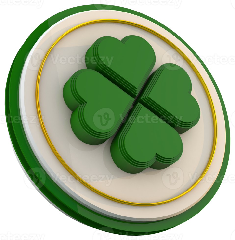 3d clover icon with four leaf png