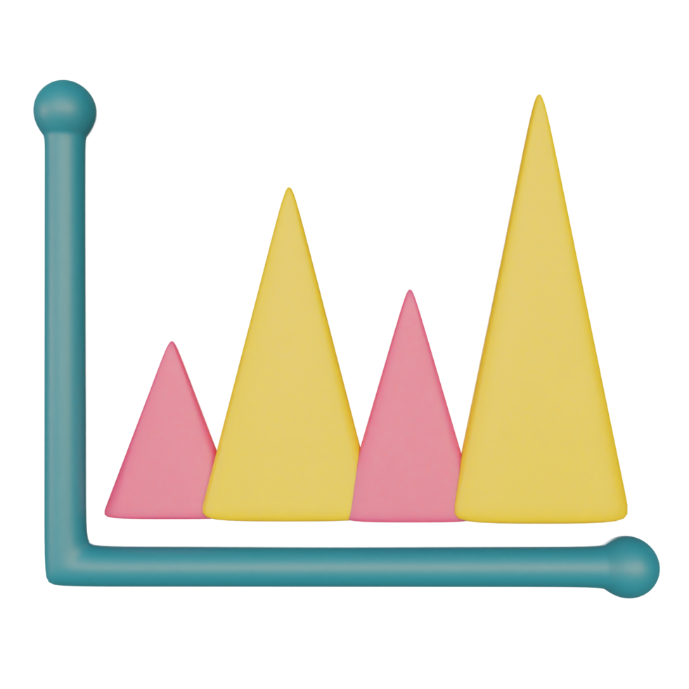 gráfico de montanha em fundo transparente png