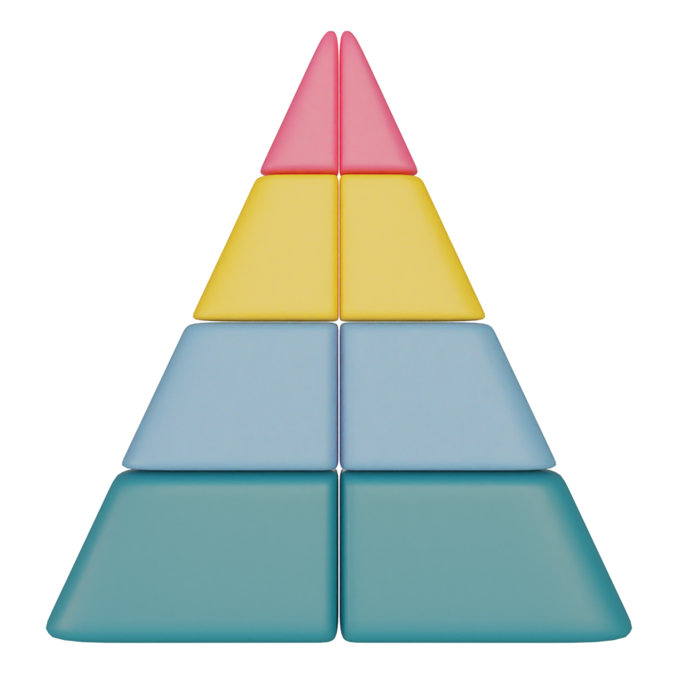 pyramid chart on transparent background png