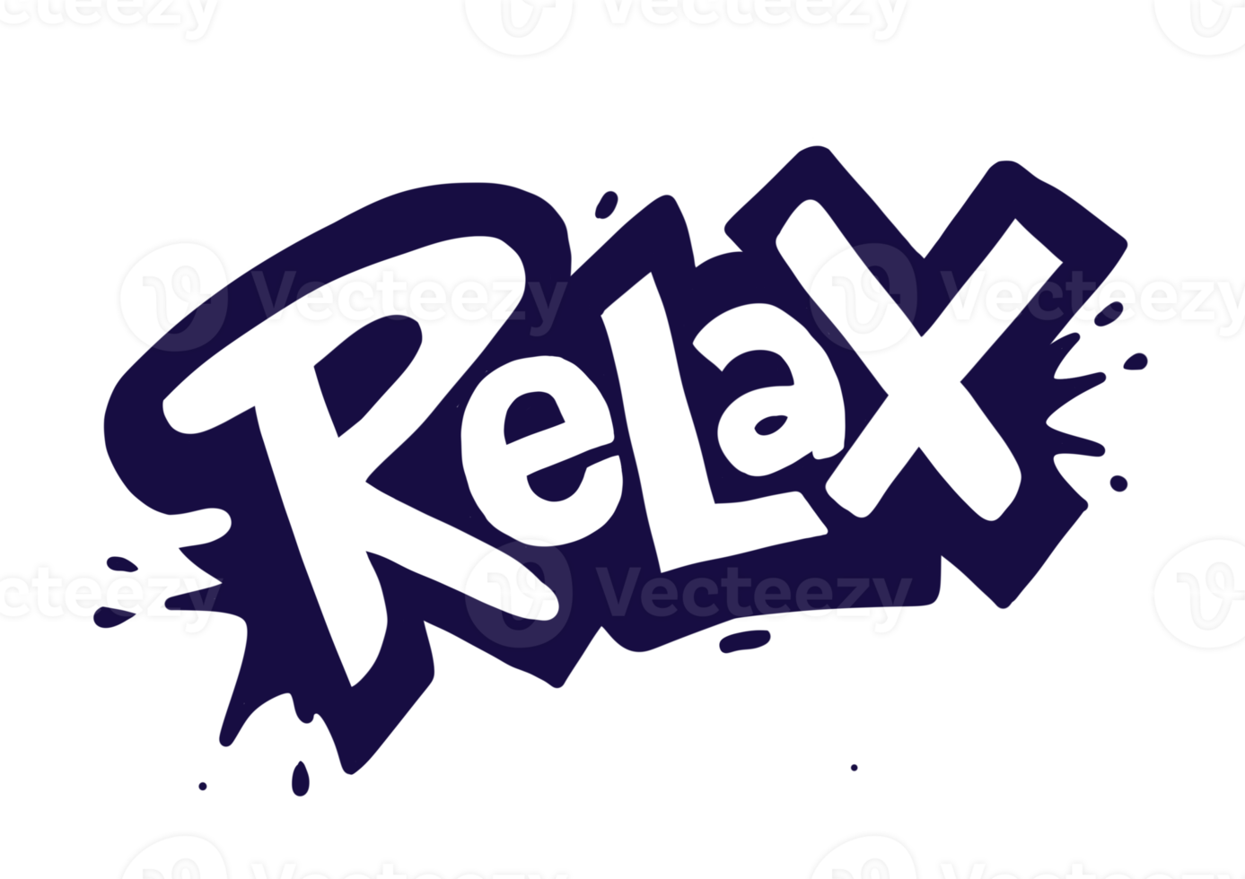 Relax illustration for sticker design png